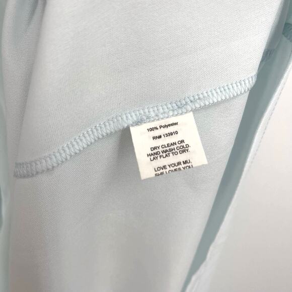 Show Me Your MuMu Caitlin Ruffle Maxi Dress Icy Blue Small NWT - Picture 4 of 8